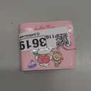 NSRAOIM Cute Small Wallet for Women and Girls, Kawaii Leather Slim Purse Bifold Card Holder Coin Pocket and ID Window, 2Pcs Set