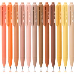 Mr. Pen- Retractable Gel Pens for Journaling, 12 Pack, Assorted Color Ink(Autumn Leaves), Fast Dry, Colorful & Soft grip Barrels, 0.5mm Fine Point Aesthetic Pens