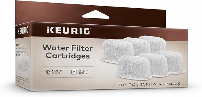 Keurig Water Filter Refill Cartridges, Replacement Water Filter Cartridges, Compatible with 2.0 K-Cup Pod Coffee Makers, 6 Count, 3 box