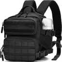 9L Mini Backpack for Men and Women, Small Backpack for Gym Hiking Travel Sports Running (Black)