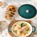 Enameled Cast Iron Dutch Oven, 9.3QT Pot with Lid, Bottle Green