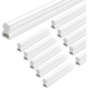 hykolity 10 Pack LED Shop Light 4FT, T5 Integrated Single Fixture, 22W, 2200LM, 6500K Super Bright White, Linkable Shop Light, Utility Shop Lights, Corded Electric with Built-in ON/Off Switch