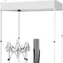 EAGLE PEAK 5x5 Pop Up Canopy Tent Instant Outdoor Canopy Easy Set-up Straight Leg Folding Shelter, White
