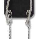 2 x Crossbody Case for iPhone 16 Pro - Black with Stylish Silver Detachable Chain - Big Bow