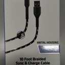 Zgear Metal Housing For Lightning Tip 10 Foot Braided Sync & Charge Cable