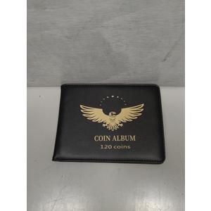 MUDOR Coin Collection Holder Book for Collectors, PVC FREE, 120 Pockets Collecting Storage Album Organizer Supplies for Half Dollar, Silver Dollar (120 Pockets) Black