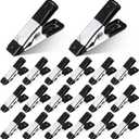 Honeydak 100 Pcs 2 Inch Mini Metal Spring Clamps Bulk 3/4 Inch Jaw Opening Rubber Tips Clips Small Spring Clips Heavy Duty Clamps for Crafts Garden Backdrop Photo Studio Photography Wood Working DIY (Black)