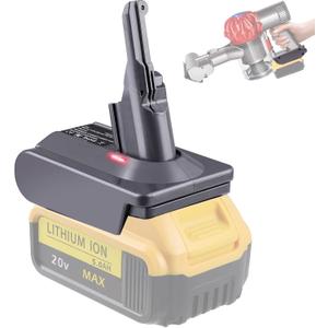 V8 Adapter for Dewalt 20V Lithium Battery Converter to Replace for Dyson V8 Battery, Works with Dyson V8 Series Animal Absolute Vacuum Cleaner Installation Parts(Adapter Not Battery)
