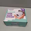 Child Safety Door Knob Cover (4 Pack) Hard-to-Remove Dual-Lock Door Handle Covers for Kids - Reusable Baby Proof Door Knob Locks - Installs Easily, No Tools Needed (White)