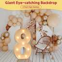 imprsv Marquee Numbers, 3FT Light Up Numebr for 8th Birthday Party Decorations, Mosaic Number for Balloons, Large Cardboard Signs, Eight Balloon Frame, Birthday Party Blocks