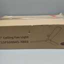 ZMISHIBO 2 Pack 52 Inch Outdoor Ceiling Fans with Remote, Black Ceiling Fan No light with Quiet Reversible DC Motor, 6 Speeds, 3 Blade Modern Ceiling Fans for Patio Living Room Bedroom Indoor