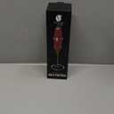 Bean Envy Milk Frother, Coffee Stirrers, Frother Wand, Milk Frother Handheld, Frother with stand, Hand Blender for Coffee, Lattes, Cappuccino, Matcha and Hot Chocolate  Kitchen Gifts - Red (Classic)