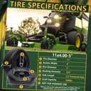 11x4.00-5 Flat Free Tire and Wheel (2 Pack),Universal 11x4-5 Solid Smooth Tractor Turf Tire with Rim, 3.4" Centered Hub and 3/4" & 5/8" Bushing, For Zero Turn Mowers and Riding Lawn Mower