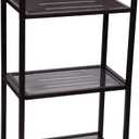Household Essentials 3-Tier Metal Bathroom Storage Shelf, Espresso Brown