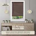 Cordless Room Darkening Venetian Blind - 32 Inch Width, 64 Inch Length, 2" Vinyl Slat Size - Mahogany - GII Luna Light Filtering Horizontal Mini Windows Blinds for Interior by Achim Home Decor