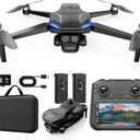 4K GPS Drone with Camera for Adults with 4.5 HD Screen Controller, Brushless Motor, Includes SD Card, 60-Min Flight Time, Auto Return, Follow Me, Under 249g, Great Gift for Beginner (Black)