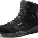 NORTIV 8 Men's Waterproof Lightweight Military Tactical Work Boots Outdoor Hiking Combat Motorcycle Boots (Black)
