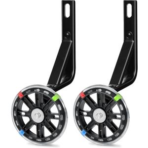 PRUNUS Flash BIKE Training Wheels for 12 14 16 18 20 Inch.Training Wheels for Kids Bike is Heavy Duty.Bicycle Training Wheel is Suitable Single Speed Bike