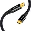 AGVEE 2 Pack 6.6ft USB-C to Micro USB Cable, Gold Plated End Tips, Braided Charger Data Sync Cord Charging Adapter for Micro USB Devices, PS4, Kindle, Android Phone, Black