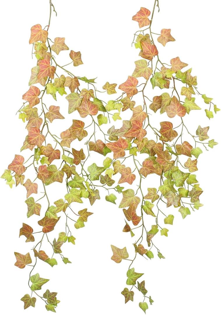 alyptus Artificial Fall Leaves Garland Hanging Plants Lifelike Fake Vines for Outdoors and Bedroom Dcor - Greenery Garland with Fake Ivy and Ivy Vines (Ivy Garland 2#)