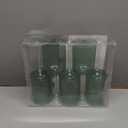 Bluesky Green & Clear Two-Tone Glass Set - 14 Oz (5 Pieces) - Elegant, Sophisticated Design for Upscale Events & Unforgettable Moments Ideal for Tasting, Celebrations, and Gifting
