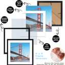 2 x OMISHE 9x9 inch Picture Frame Black for Wall Hanging or Tabletop Poster, Frame Display 7x7 inch with Mat or 9x9 Without Mat, Square Wall Gallery Photo Frame, Black