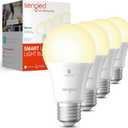 Sengled Alexa Light Bulb, S1 Auto Pairing with Alexa Devices, Warm Light Bulbs, Smart Light Bulbs that Work with Alexa, Bluetooth Mesh Smart Home Lighting, E26 60W Equivalent, 800LM, 4-Pack (Soft White (2700k))