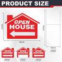 Pinkunn 7 Pack Large Open House Signs for Real Estate, 18x14 Inch Double Sided with Metal Stake, Weatherproof Heavy Duty Plastic Open House Directional Yard Board for Estate Agent Property Sale(Red)
