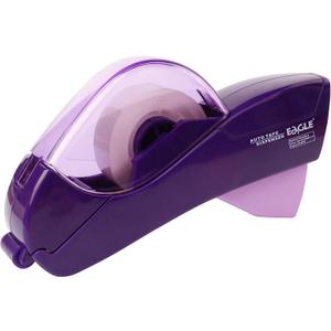 Eagle Automatic Tape Dispenser, Tape Dispenser, Single Handheld Design, Free 1 Roll of 0.5 Inch (12 mm) and 1 Roll of 0.75 Inch (19 mm) Tapes (Purple)