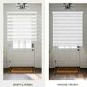 Cordless Zebra Blinds for Windows,Free-Stop Roller Zebra Shades,Light Filtering Blinds for Indoor windows with Upgraded Cassette,Pull Down Privacy Window Shades for Home (30" W x 72" H, White)