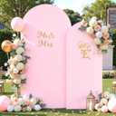 Pink Purple Arch Cover 2 Set-7.2 and 6ft Arch Backdrop Cover Spandex Fitted Baby Shower Arch Stand Covers for Girls Birthday Party Wedding Bridal Shower Banquet Photo Arch Covers Stretchy Backdrop