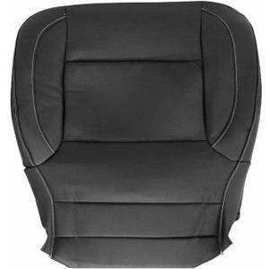 NLQR Driver or Passenger Side Bottom Replacement Perforated Leather Seat Cover Black#H2U H1Y or H3B or 4AA Compatible with Chevy Silverado Sierra Tahoe Suburban 2014 2015 2016 2017 2018 2019