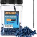 Bobibbi Pocket Hole Screws #8x1, Coarse Thread Wood Screws 300Pcs, Washer Head with Square Drive, 150MM Drive Bit Included