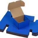 7x5x4 Inches Shipping Boxes Pack of 25, Blue Corrugated Cardboard Box Literature Mailer for Packing Small Business