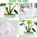 Hysagtek 4 Pack Plant Watering Globes, Self Watering Planter Insert, Plant Watering Bulbs Devices for Indoor and Outdoor Plants, Hand Blown Clear Glass Mushroom Watering Bulbs