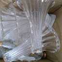2 Pcs Crystal Acrylic Trumpet Vases, 24.8" Tall Flower Stand Centerpieces with Gold Accents