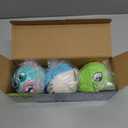 PlayZap Bouncy Balls 3" Big with Stuffed Animal 3 Pack - Soft Balls for Toddlers & Babies Plush Cover BPA-Free, Sensory Toys - Cute Bunny Shark Unicorn Design Ideal Gifts for Boys Girls