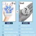 2PCS 4 " Large Cat Paw Taba Squishy Toy,Cat Paw Fidget Toy for Stress Relief, Fluffy Cat paw Sensory Fidget Toy, Handmade Taba Soft Big Cat Paw Silicone Squeeze Toy(Blue+Purple)