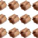 Wood Napkin Rings Set of 12 Handmade Wooden Napkin Holders for Dining Mango Wood Buckles for Table Decor Everyday Party Birthday