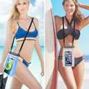 Large Waterproof Phone Pouch Universal Phone Waterproof Case for iPhone 15 14 13 12 11 Pro Max Galaxy S22 S21 IPX8 Water Proof Dry Bag with Wide Lanyard Waterproof Pouch for Swimming Rafting