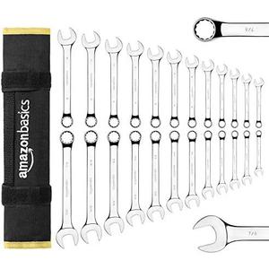 Amazon Basics Combination Metric and SAE Wrench Sets, Set of 24