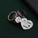 3 x Eilygen Couple Gift 2PCS Matching Couple Keychains 11th 21th Wedding Anniversary Key Chain Gift for Him and Her