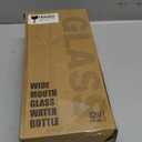 Glass Tumbler with Straw and Lid, 32 oz Glass Cup with Handle, Glass Water Bottles with Time Marker, 2 Straws - Pearl Straw & Drinking Straw Silicone Protective Sleeve-Pink