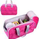 DDgro Carrying Case for Little Tikes Story Dream Machine Books, Storage Bag for Story Book & Characters, with Hand-Strap (Rosy Pink)