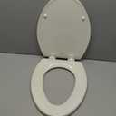 Bemis 1500EC Durable Wood Toilet Seat with Easy Clean Hinges, Made in USA, Elongated, Biscuit