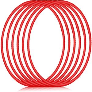 Shappy 6 Pcs Exercise Hoop Detachable Adjustable Plastic Toy Playground Toys Colored Hoop Circles for Teens Games Gymnastics Dog Agility Equipment Party Decor (20 Inch)