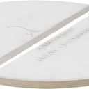 Kamado Joe Indirect Cooking Half-Moon Ceramic Heat Deflector Plates for Big Joe Charcoal Grill and Smokers in White 2-Pack, Model BJ-HDP