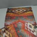 Emvency Set of 2 Aztec Throw Pillow Cover 18x18 Inches Decorative Pillowcase Navajo Orange Red Grey Tribal Decor Rectangle Pillow Cover with Hidden Zipper for Bedroom Sofa (Gold)