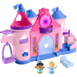 Fisher-Price Little People Toddler Toy Disney Princess Magical Lights & Dancing Castle Musical Playset for Pretend Play Ages 18+ Months