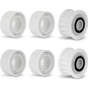 Automatic Robotic Pool Cleaner Replacement Parts, Guide Wheels 4 Pack with 2 Pack Pulley Gears 3884997-R6 for Maytronics Dolphin, Nautilus CC Plus Pool Cleaner M200/M400/M500 &Dx3/Dx4/Dx6